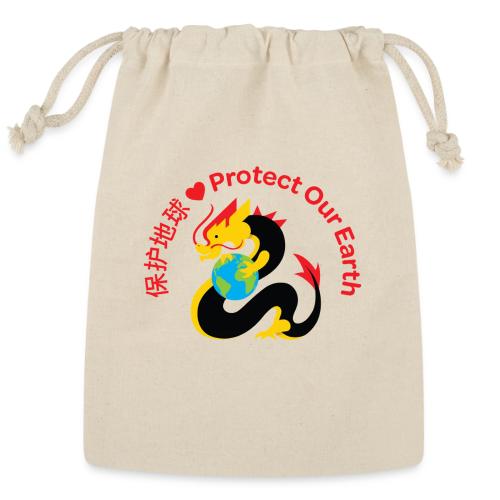 Kindness Dragon with Earth - Red - Reusable Gift Bag