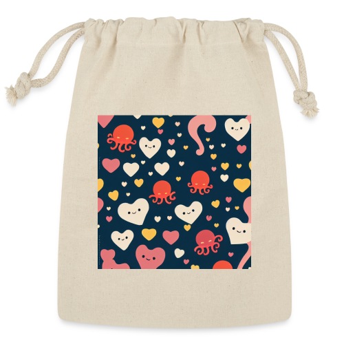 Hearts and Octopuses Swimming In The Sea - Super C - Reusable Gift Bag