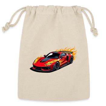 Flaming Red Racer - Reusable Gift Bag - Natural - Front