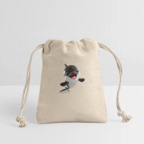 Smiling Cartoon Baby Orca - Reusable Gift Bag