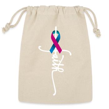 Thyroid Cancer Faith Thyroid Cancer Awareness - Reusable Gift Bag - Natural - Front