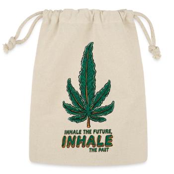 Inhale Future Leaf Retro - Reusable Gift Bag - Natural - Front