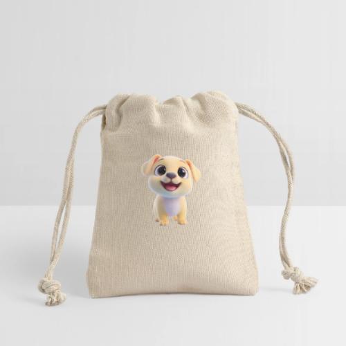 Playful 3D Baby Puppy Looking Up - Reusable Gift Bag