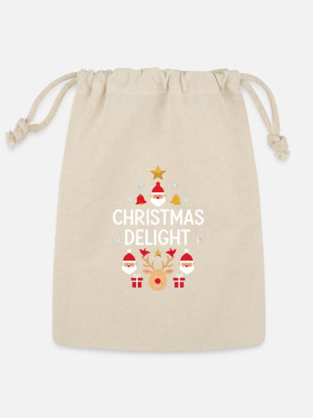 Christmas delight - Reusable Gift Bag - Natural
