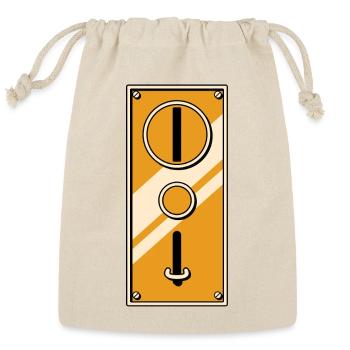 Vintage Keyhole Design - Reusable Gift Bag - Natural - Front