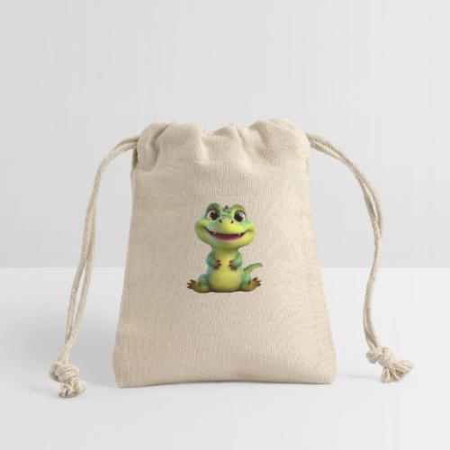 Playful Cartoon Baby Alligator - Reusable Gift Bag
