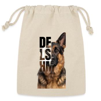Delshm German Shepherd Loyalty - Reusable Gift Bag - Natural - Front