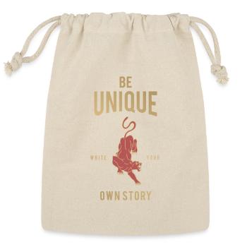 Be Unique: Write Your Own Story - Reusable Gift Bag - Natural - Front