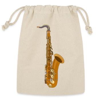 Saxophone - Reusable Gift Bag - Natural - Front