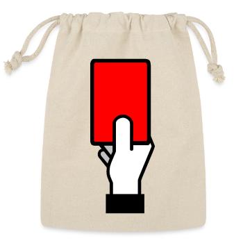 Penalty Card, Red Card - Reusable Gift Bag - Natural - Front