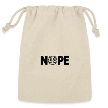 Nope Hidden Face Graphic - Reusable Gift Bag - Natural - Front