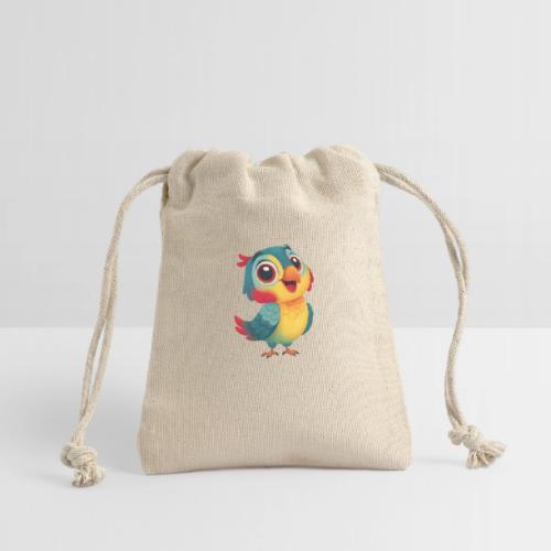 Bright Cartoon Parrot with Joyful Expression - Reusable Gift Bag