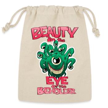 Beauty In The Eye Beholder Fantasy Monster RPG - Reusable Gift Bag - Natural - Front