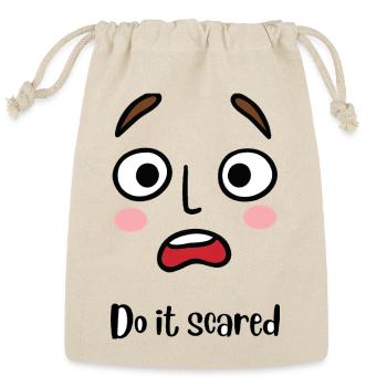 Do It Scared Face - Reusable Gift Bag - Natural - Front