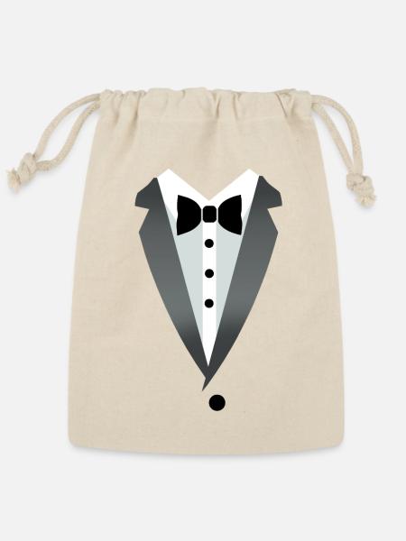Funny Tuxedo Gentleman shirt design - Reusable Gift Bag - Natural
