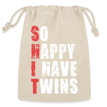 Twin Joy Announcement - Reusable Gift Bag - Natural - Front