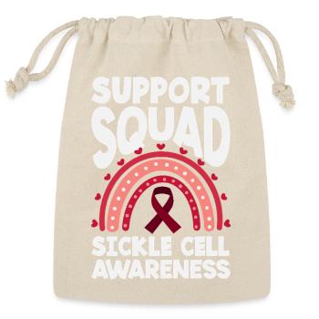 Sickle Cell Awareness Warrior Supporter Survivor - Reusable Gift Bag - Natural - Front