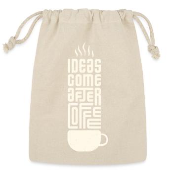 Ideas Come After Coffee - Reusable Gift Bag - Natural - Front