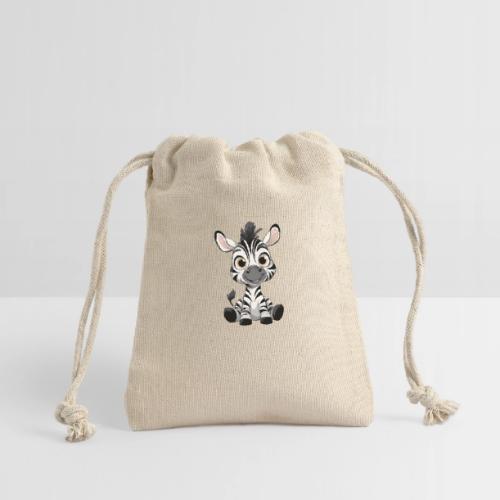 Adorable Cartoon Baby Zebra with Innocent Eyes - Reusable Gift Bag