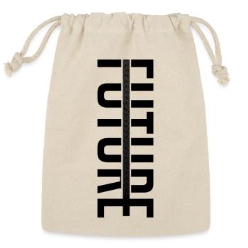 Future Distorted Typography - Reusable Gift Bag - Natural - Front