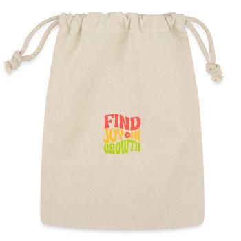 Find Joy in Growth - Reusable Gift Bag - Natural - Front