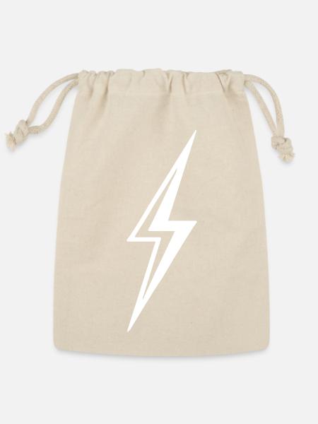 Lightning Bolt - Reusable Gift Bag - Natural