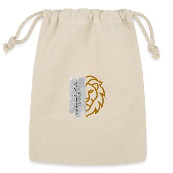 Golden Lion Line Art of leadership - Reusable Gift Bag - Natural - Front