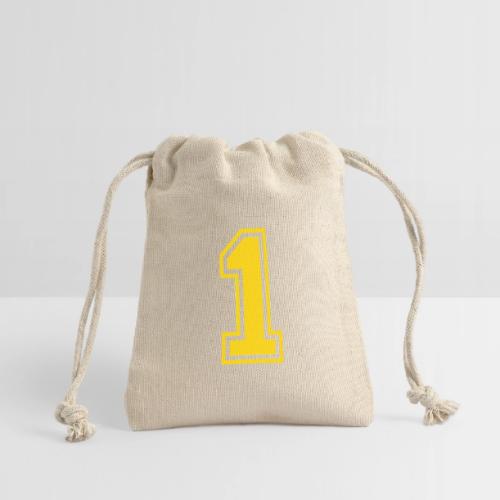 Number 1 in a classic athletic collegiate font - Reusable Gift Bag