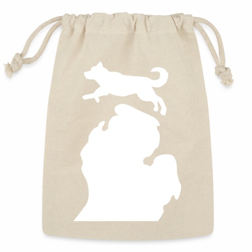 Bark Michigan Husky - Michigan Tech Colors - Reusable Gift Bag