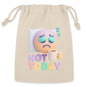 Not Today Mood Face - Reusable Gift Bag - Natural - Front