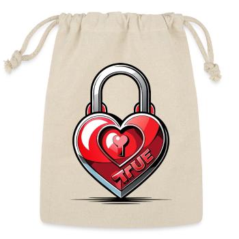 a-modern-metallic-padlock-in-close-up-view-with - Reusable Gift Bag - Natural - Front