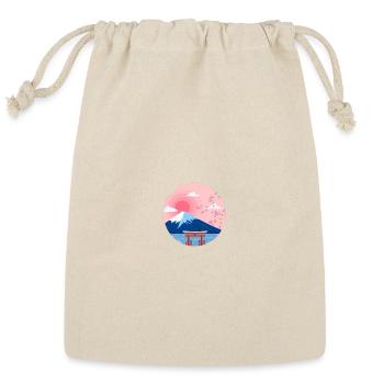 Mt Fuji Torii at Pink Sunset - Reusable Gift Bag - Natural - Front