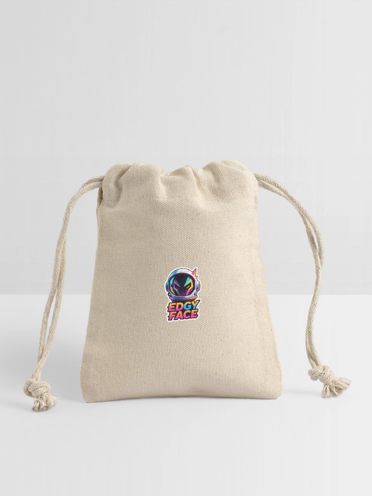 Edgy Face Spaceman - Reusable Gift Bag - Natural - Front