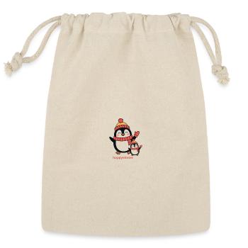 The joy of winter  - Reusable Gift Bag - Natural - Front