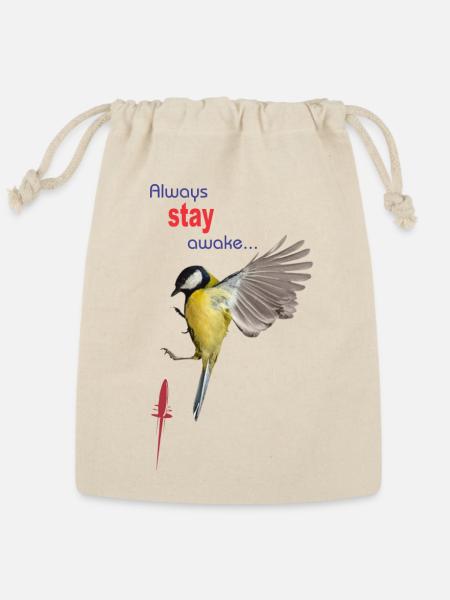 Bird in Flight Inspirational Design - Reusable Gift Bag - Natural