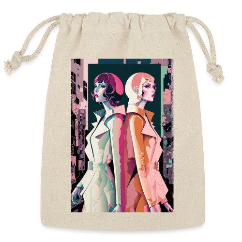 Trench Coats - Vibrant Colorful Fashion Portrait - Reusable Gift Bag