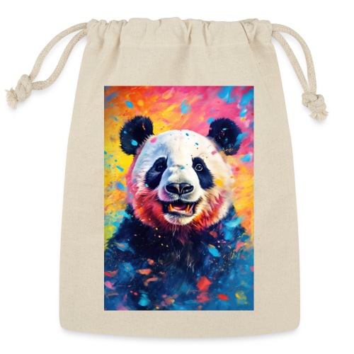 Paint Splatter Panda Bear - Reusable Gift Bag