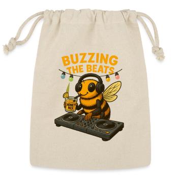 Party DJ Bee - Reusable Gift Bag - Natural - Front