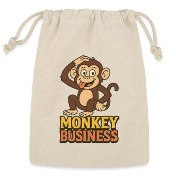 Monkey business - Reusable Gift Bag - Natural - Front