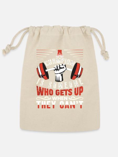 Gym motivation line t-shirts - Reusable Gift Bag - Natural