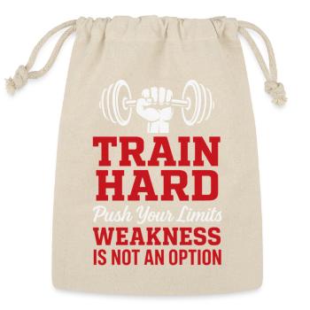 Intense Workout Motivation TShirt - Reusable Gift Bag - Natural - Front