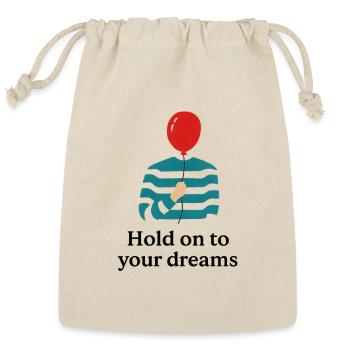 Red Balloon Minimalist Art – Unique Abstract Desig - Reusable Gift Bag - Natural - Front