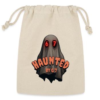 Haunted by 6/7 Ghost - Reusable Gift Bag - Natural - Front