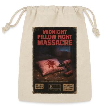 Midnight Pillow Fight Massacre: Retro 80s VHS Trib - Reusable Gift Bag - Natural - Front