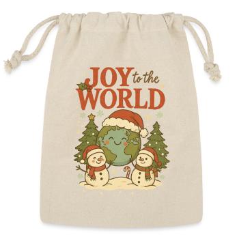 Joy to the World - Reusable Gift Bag - Natural - Front