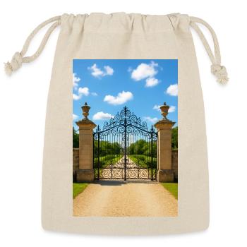 A gateway to luxury: The elegant "Secret Garden Pa - Reusable Gift Bag - Natural - Front
