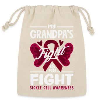 Sickle Cell Awareness Warrior Supporter Survivor - Reusable Gift Bag - Natural - Front