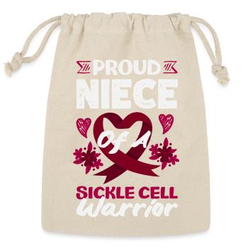 Sickle Cell Awareness Warrior Supporter Survivor - Reusable Gift Bag - Natural - Front