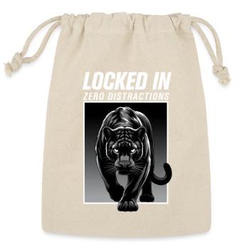 Panther Motivation Shirt - Locked In - Reusable Gift Bag - Natural - Front