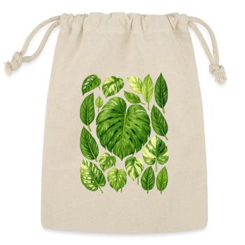 Tropical Monstera Leaf Collection - Reusable Gift Bag - Natural - Front